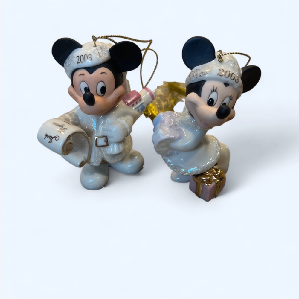 2003 Disney Mickey and Minnie Ornaments